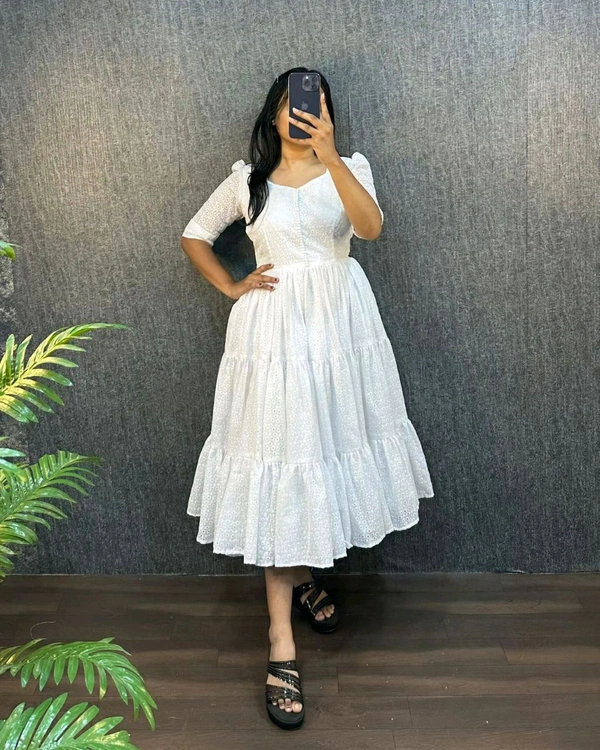 HAKOBA 3 Layer Exclusive Midi Gown - X2XL, White