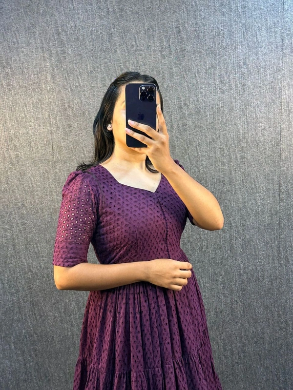 HAKOBA 3 Layer Exclusive Midi Gown - X2XL, Purple