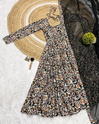 Kalamkari Maxi - 3XL(46), Black