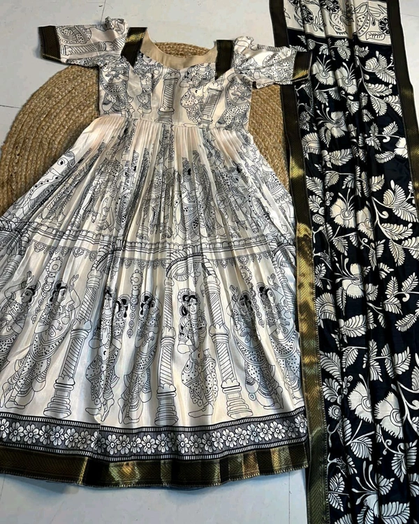 Ritu Choudhary–Inspired Kalamkari Anarkali Set - L