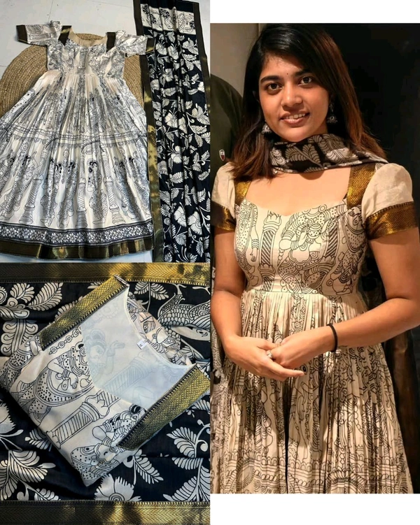 Ritu Choudhary–Inspired Kalamkari Anarkali Set - L