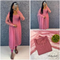 Diana -Designer Party Wear Kurti - XL, Baby Pink