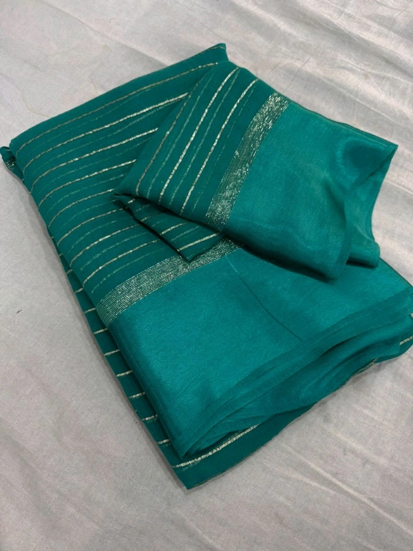 Viscose Georgette Saree - Green