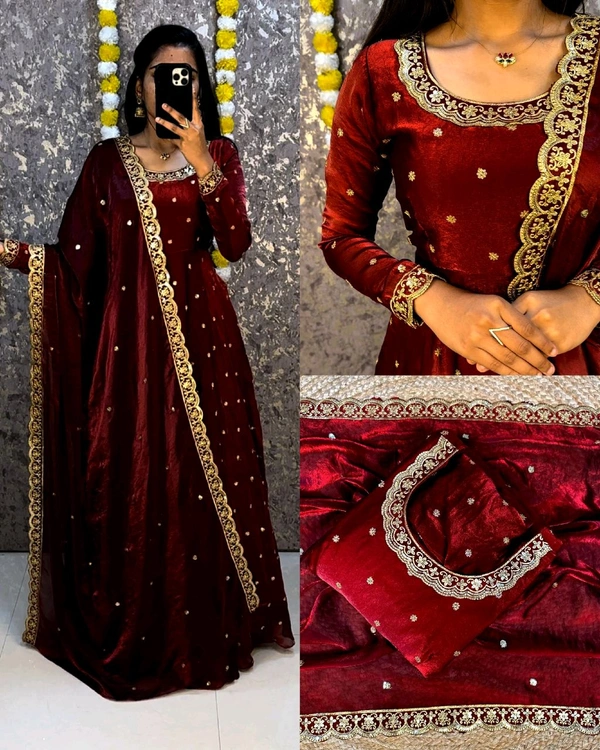 Zara - 4XL, Reddish Maroon