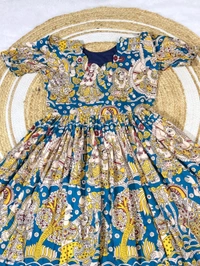 Akira - Kalamkari Soft Cotton Flared Maxi - 2XL, Blue
