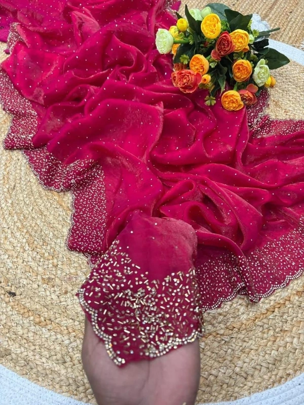 Space Silk - Jarkhan work - Cerise Red