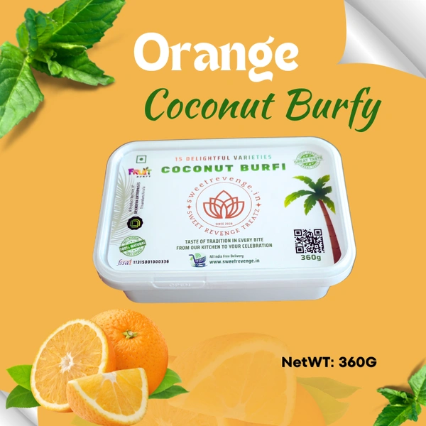 Orange Coconut Burfy 🍊🍊🍊