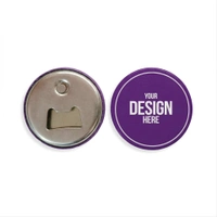 Personalised 58mm bottle opener badge fridge magnet - Set of 8