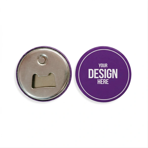Personalised 58mm bottle opener badge fridge magnet - Set of 8