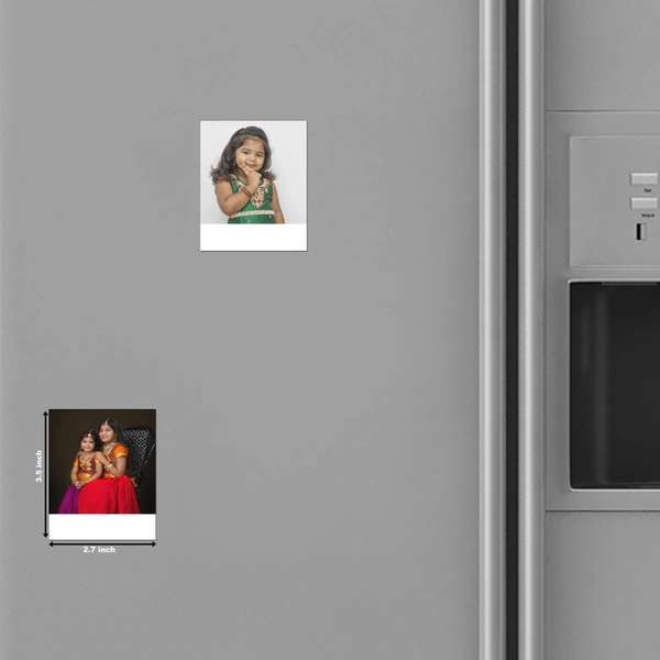 Personalised Premium Glitter Flexible Fridge Magnets- Set of 8 pieces - Size 3.5x2.7 inch