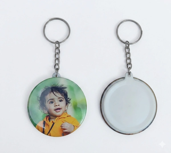 Customized Photo Badge Keychain