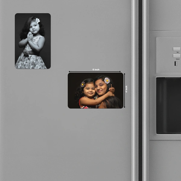 Personalised Premium Glitter Flexible Fridge Magnets- Set of 3 pieces - Size 6x4 inch