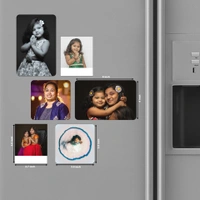 Personalised Premium Glitter Flexible Fridge Magnets- Set of 6 pieces - Size 3.5X3.5 inch