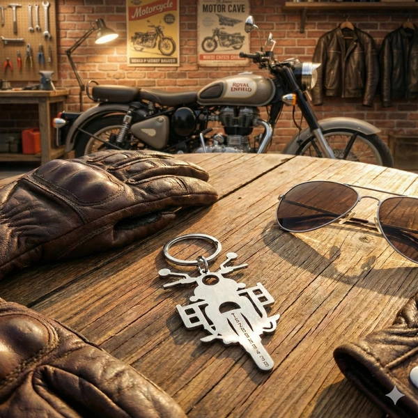 Personalised name metal bullet bike keychain