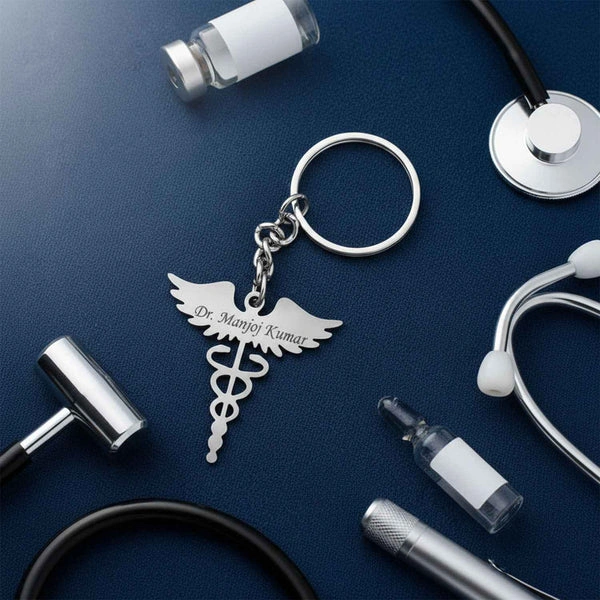 Personalised name metal Doctor keychain_M1