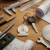 Personalised name metal Engineer keychain