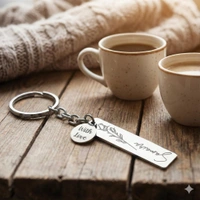 Personalised name metal Quotes keychain