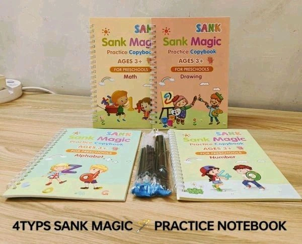 Sank Magic Book  4 Type Practice Note Book ( For Children Gift 🎁 )