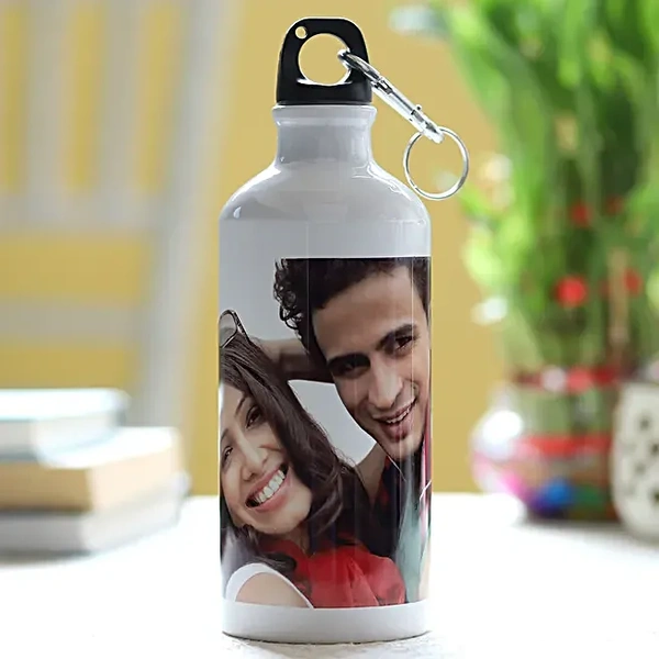 Personalized White Water Bottle