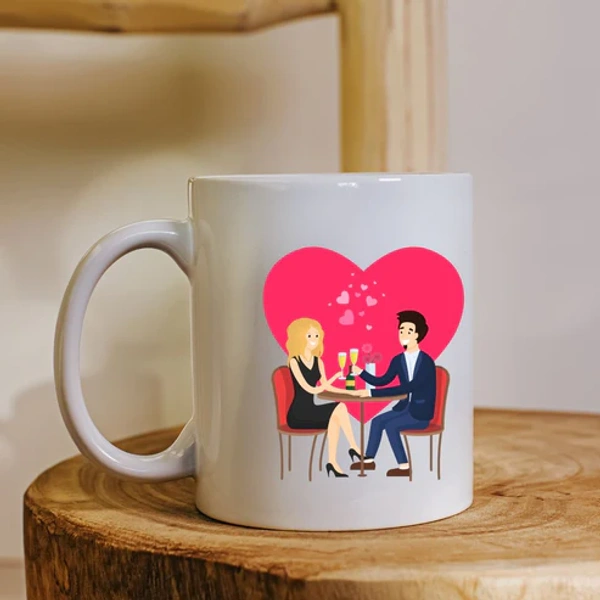 Stylish Coffee Mug with Printed Design Love