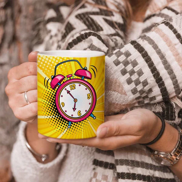 Clock Print Ceramic Mug