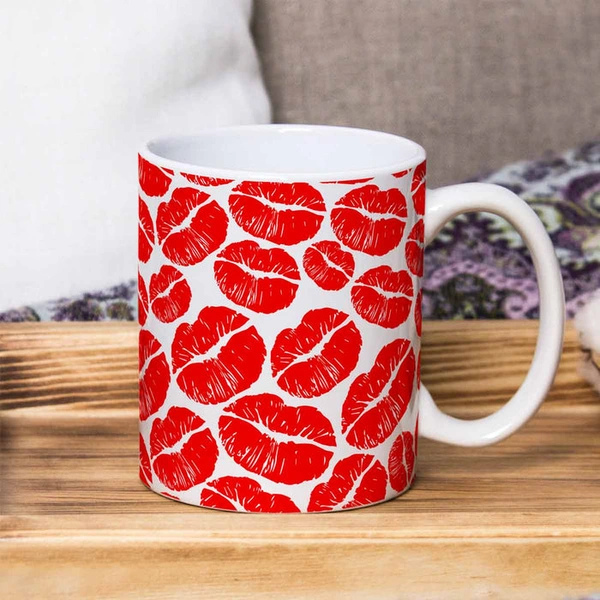 Kisses Ceramic Couple Coffee Mug