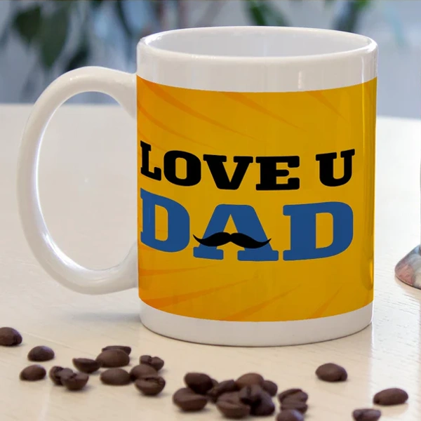 Customized Love U Dad Photo Coffee Mug