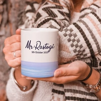 Personalized Couple Name & Date Coffee Mug Set