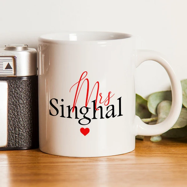 Personalised Couple Name Mug Set