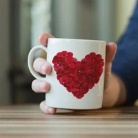Floral Heart Ceramic Mug