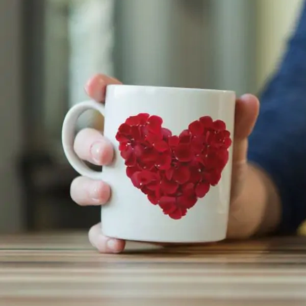 Floral Heart Ceramic Mug