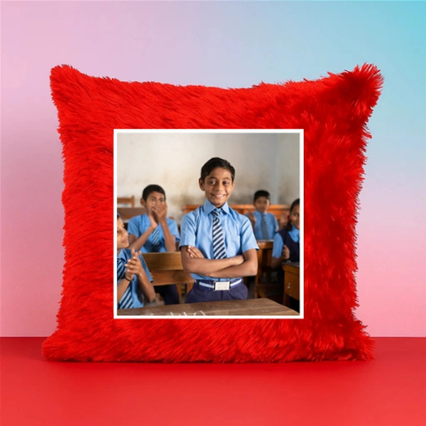 Personalized Fur Cushion For Classmate