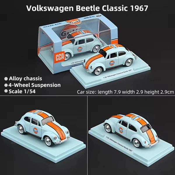 CCA 1967 Volkswagen Beetle Classic 1:54 Scale Diecast (With Acrylic Case) - Officially Licensed