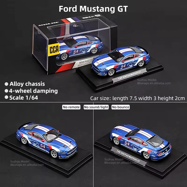 CCA 2018 Ford Mustang GT 1:64 Scale Diecast (With Acrylic Case) - Officially Licensed