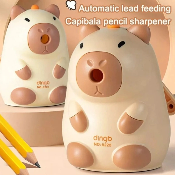 AutoFeed Cute Desk Pencil Sharpener - Compact & Fun Stationery Essential