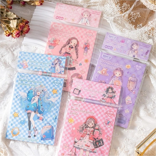 Creative Deco Sticker Book- Assorted Designs for Journaling & Craft (20 Sheets)