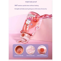 Little Rabbit Kids Straw Water Bottle with One-Touch Lid - BPA-Free - 750ml (1 Piece, Random Color)