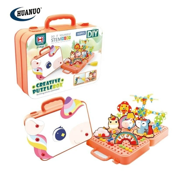 STEM Unicorn Engineering Puzzle & DIY Building Tool Kit- 232 pcs Set