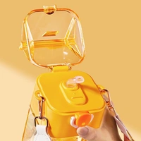 Cute Animal Square Bottle With Fruit-Infuser Partition - 950ml - Bear