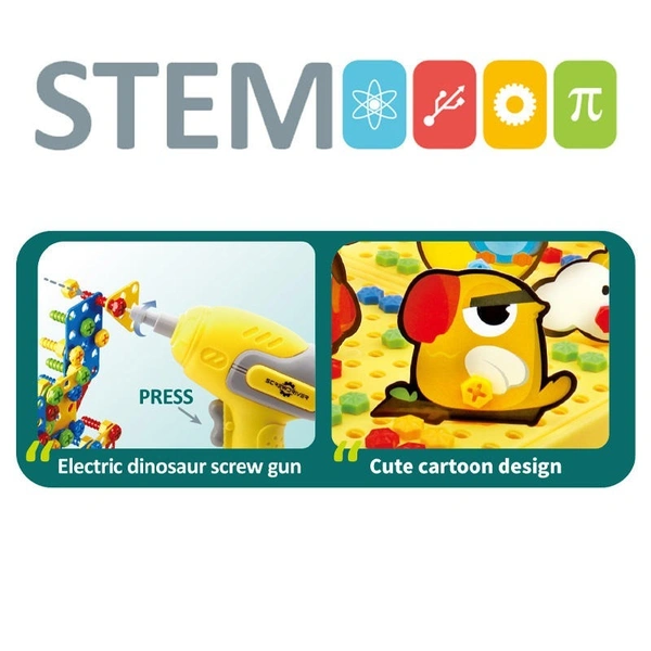 STEM Woodpecker Engineering Puzzle & DIY Building Tool Kit - 232 pcs Set