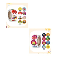 Happy Birthday Celebration Round Sticker Roll - Self-Adhesive Party Labels (500 stickers)