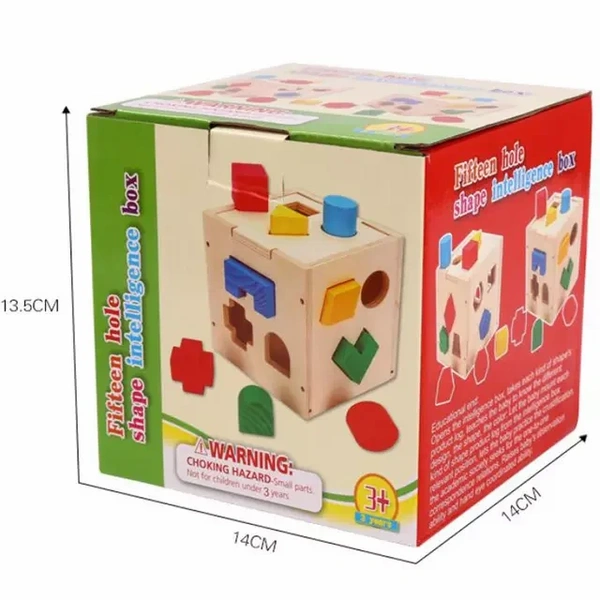 Wooden Shape Sorting Intelligence Box