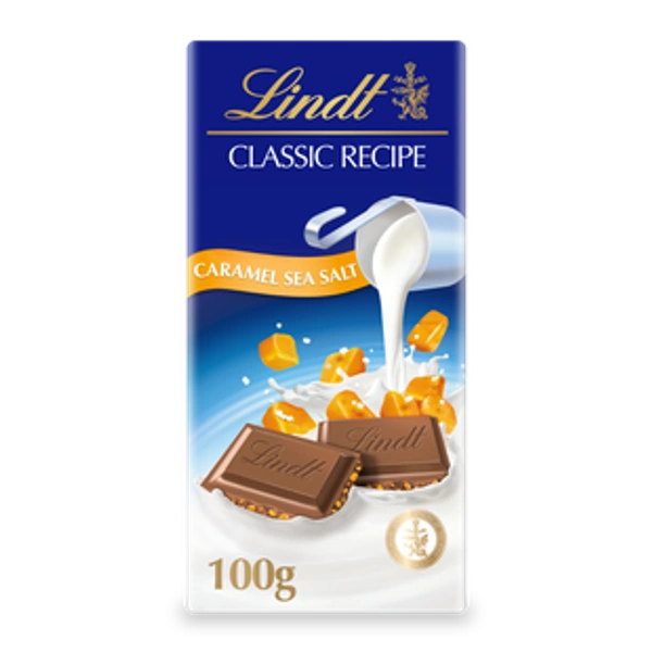 Lindt Classic Recipe Caramel Sea Salt Bar - 100g