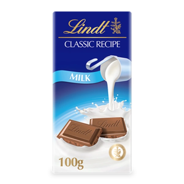 Lindt Classic Recipe Milk Chocolate Bar - 100g