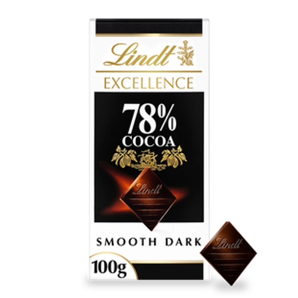 Lindt Excellence 78% Cocoa Dark Chocolate Bar - 100g
