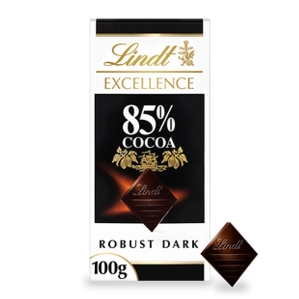 Lindt Excellence 85% Cocoa Dark Chocolate Bar - 100g