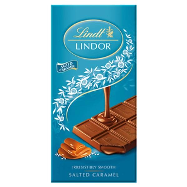 Lindt LINDOR Milk Salted Caramel Bar - 100g