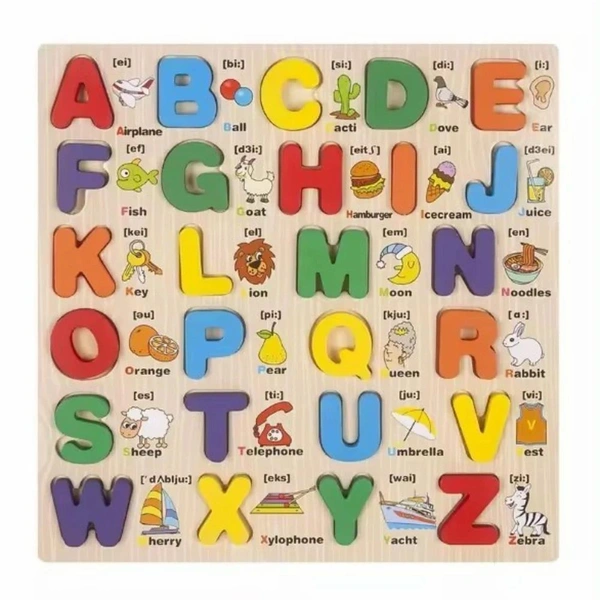 Wooden Alphabet & Phonics Learning Puzzle Board