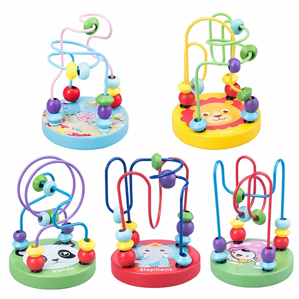 Wooden Bead Maze Motor Skills Toy (1 Piece, Random Design)