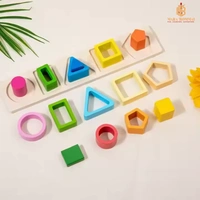 Wooden Shape Sorting & Stacking Learning Toy